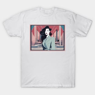 Auroralite Art Deco Patrick Nagel 80s T-Shirt